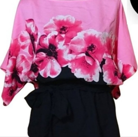 NEW YOUK & COMPANY DOLEMAN STYLE PEPLUM BLOUSE - Picture 5 of 5